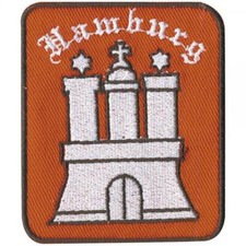 AUFNÄHER - Hamburg - 04004 - Gr. ca. 7,5 x 6 cm - Patches Stick Applikation