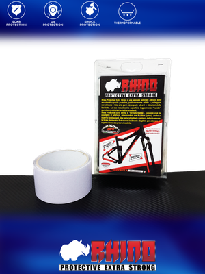 Rotolo Nastro Adesivo Rhino per Protezione Telaio MTB, Trasparente, 5 x 150 cm