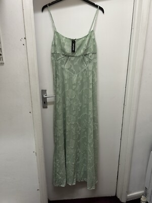 boohoo plus floral jacquard maxi dress - sage - size:16 | eBay UK