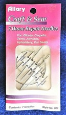 7pc Assorted Home Repair Needles Leather Canvas Carpet Upholstery Tents Allary
