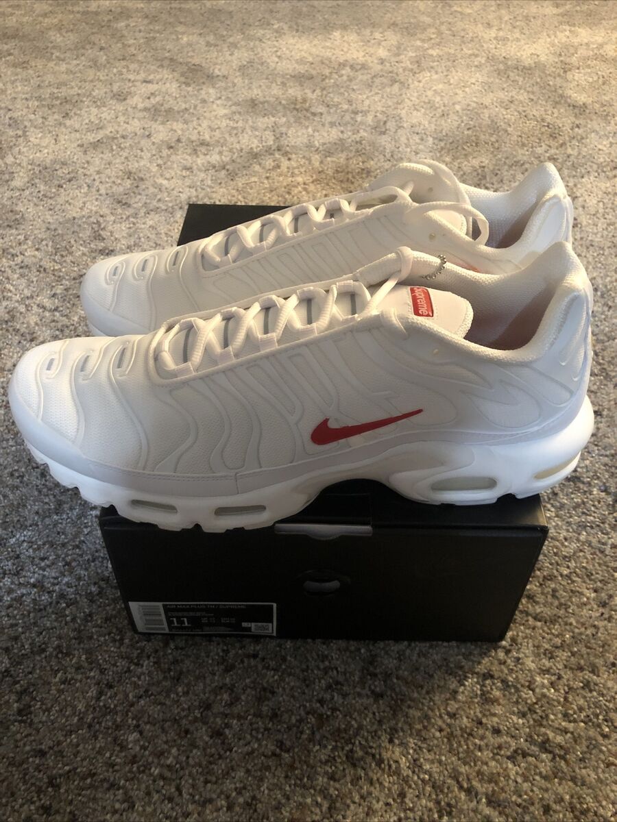 Supreme Nike Air Max Plus Size 11 White New DA1472 100 Ready To Ship