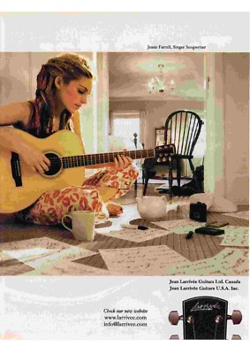 POT10 BILD/ANZEIGE 11X8 JESSIE FARRELL, SINGER SONGWRITER LARRIVEE GITARREN