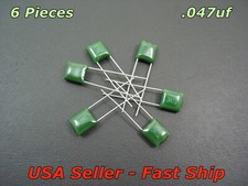 6 Pcs .047uf Guitar Tone Capacitors 100v Polyester Film Cap 473 47nf 2A473J