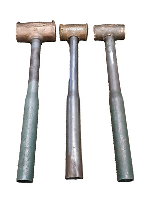 3 Hackett Brass Copper Body sledge Hammer Mallet Non Sparking 1.5 Lb / 3 Lb 
