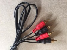 3 feet Dual Stereo Audio Patch Cord 2 RCA Males - Gold Plated 3', 3 ft