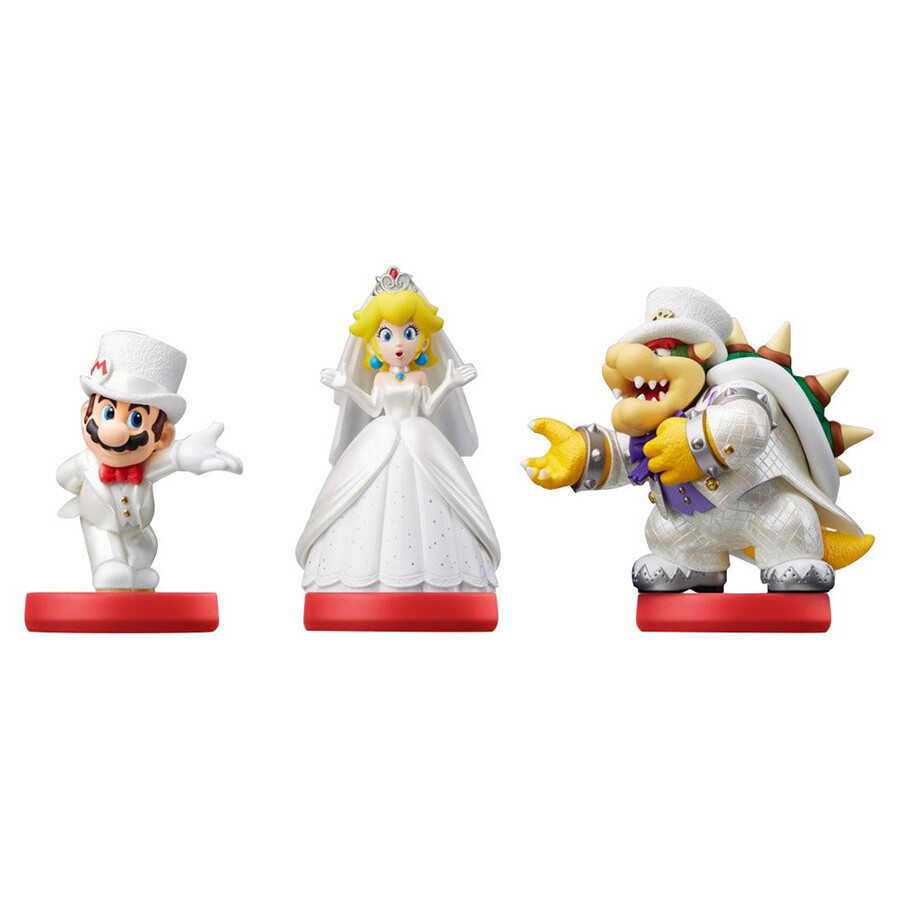 amiibo マリオシリーズセット Amazon.com: Amiibo - Mario/Peach/Bowser (Wedding 3-Pack