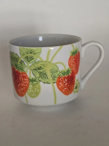VTG FITZ AND FLOYD Wild Strawberry Pattern Tea Cup