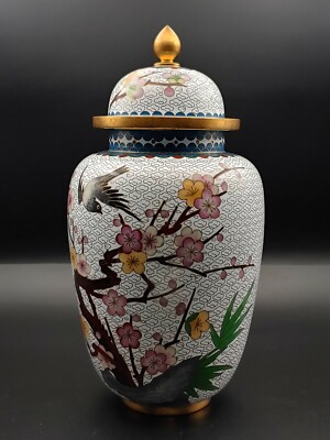 景泰蓝厚胎珐琅彩将军罐Chinese Jingtailan Cloisonne Plum Blossom