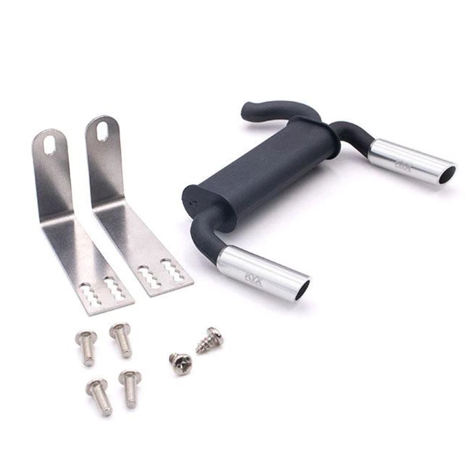 Kit tubo di scarico in metallo adatto per Axial SCX10 90046 -4 1/10 RC - Immagine 4 di 4