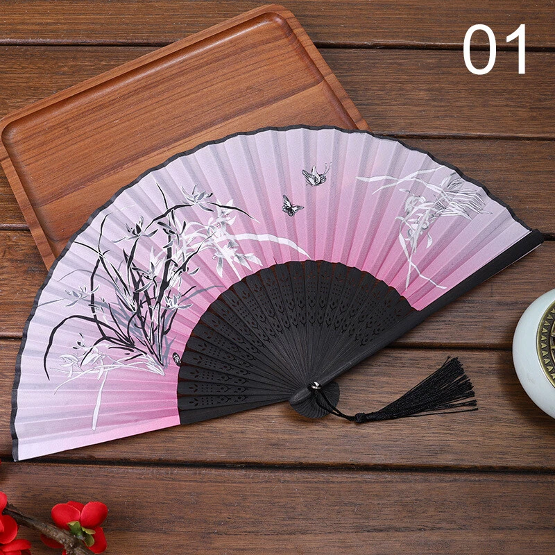 10 x Gold / Silver Bamboo Fans Wedding Guests or Party Favours Hand Held Fan  UK