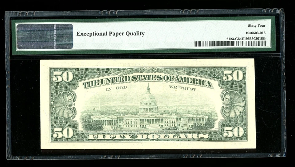 DBR 1988 $50 FRN Chicago Fr. 2123-G PMG 64 EPQ Serial G32420545A - Image 2 of 2