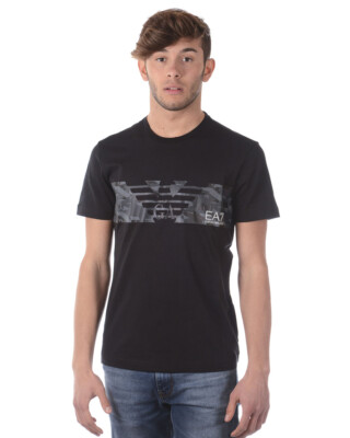 Emporio Armani EA7 Sweatshirt Men's Black T Shirt 3ZPT44PJ30Z 1200