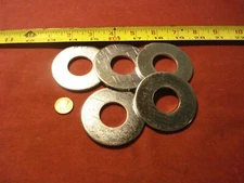 (1430.)Flat Washers Extra Large 1" IDx2-1/2" OD #5 Zinc Plated- 03845 Lot of 5pc