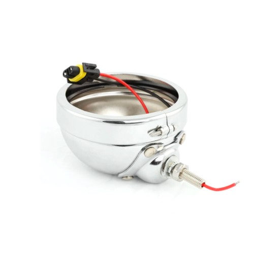 Pair 4.5'' 4-1/2 Inch LED Front Fog Passing Light Housing Holder For Motorcycle - Picture 6 of 6