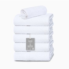 Salon Towels 100 Cotton Towel Pack Of 12 White Spa Towel in 16x28 inches.