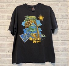 vintage jimmy buffet 1996 banana wind tour faded t shirt back XL