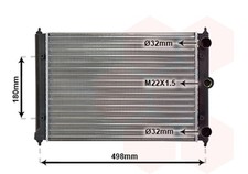 VAN WEZEL Motorkühler Wasserkühler 58002092 für VW POLO 80 86C 86CF 2 Cat G40