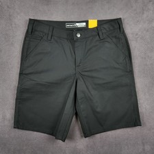 Carhartt Canvas Work Shorts Womens 10 Black Rugged Flex Loose Fit Utility