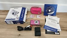 Sony Cyber-Shot DSC-W220 12.1MP Digital Camera With Accessories- Pink - Tested -