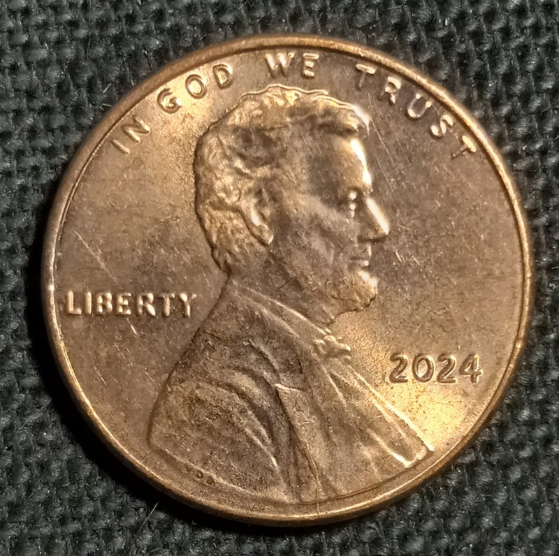 2024-P Lincoln Cent Die Crack Error Obverse