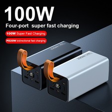 Power Bank 20000mAh 100W Portable Charger External Battery Backup For Cell Phone