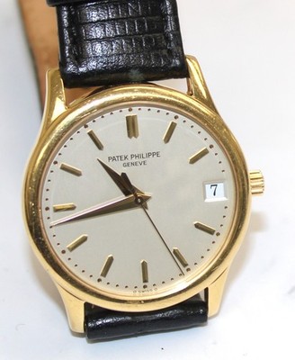 Patek Philippe  18K Gold Calatrava Automatic Strap Watch 3998J