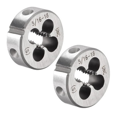 5/16-18 UNC Round Dies Machine Thread Threading Dies 1.0'' OD Tool Steel 2pcs