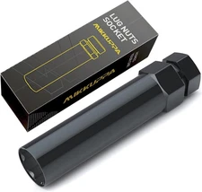 MIKKUPPA 6 Point Spline Lug Nuts Tuner Socket Key Tool, 6 Spline, Black 