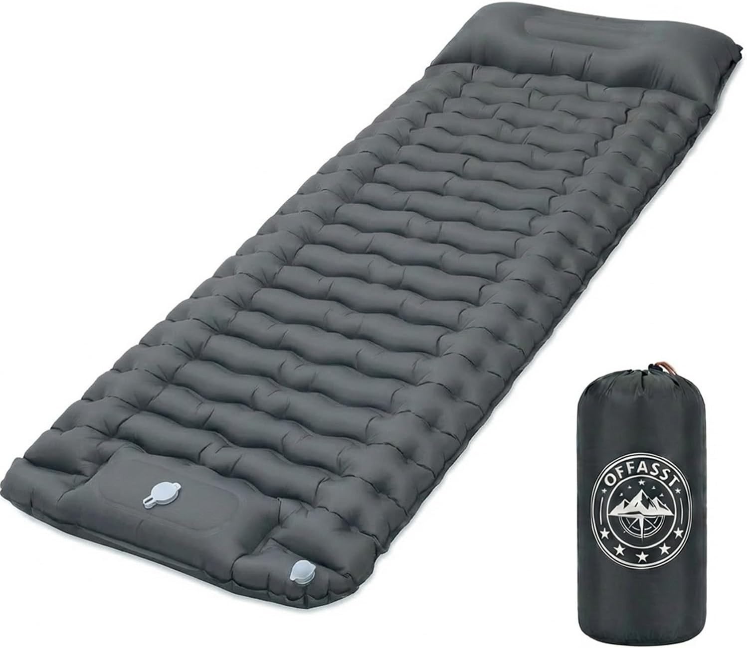 Matelas de camping ultra léger en nylon Ripstop imperméable noir