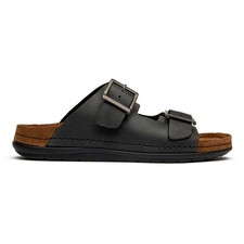 Lotus Mens St Ives Slides Sandals Black