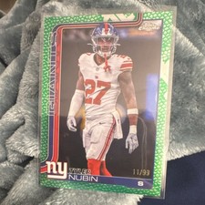 2024 Topps Chrome Tyler Nubin Rookie Serial Green 11/99 Football Giants