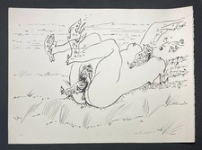 André MASSON "Paysage érotique" Lithographie signée