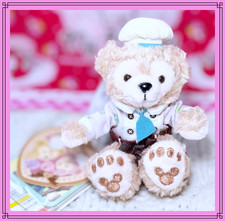 Tokyo Disney Sweet Duffy Brings Love Patissier Plush Bear Mascot Badge Keychain