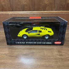 Kyosho 1/18 Lamborghini Countach LP400 Diecast Model Yellow Full Openings