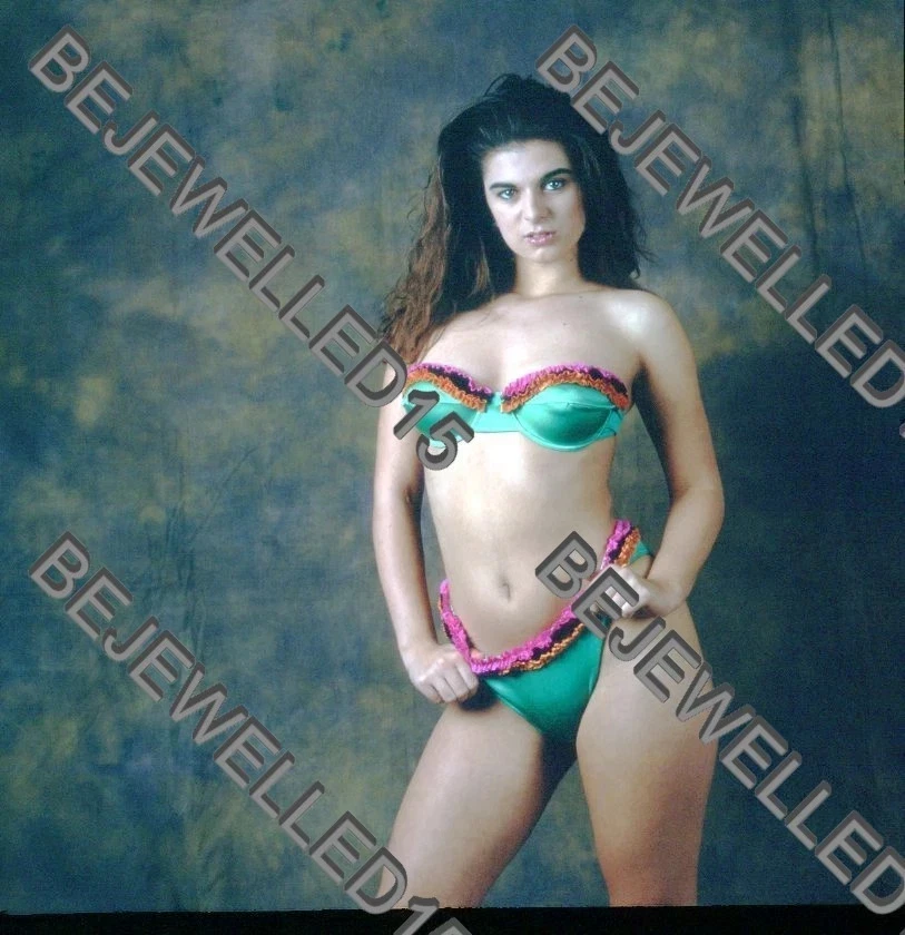 4x 6cm Art Glamour Transparencies.Gorgeous Bikini Pin-Up Model .#L
