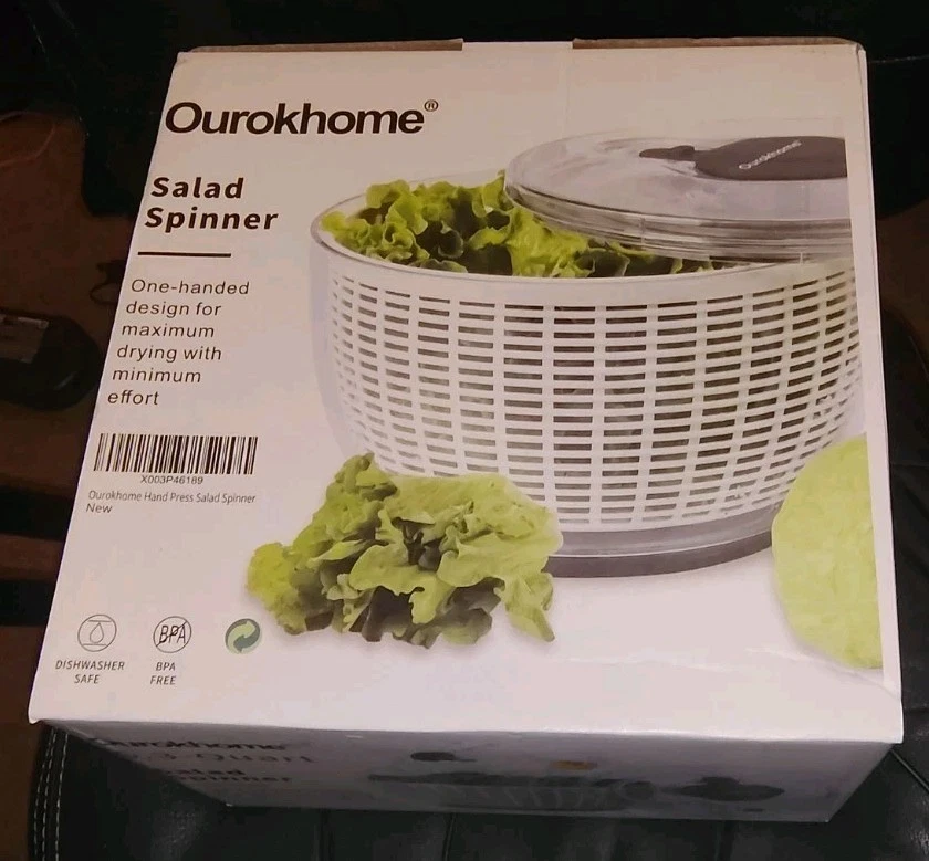Salad Spinner 6.3 Qt, Easy One-Handed Vegetable Dryer for Greens, Herbs, Fruits
Opens in a new windo