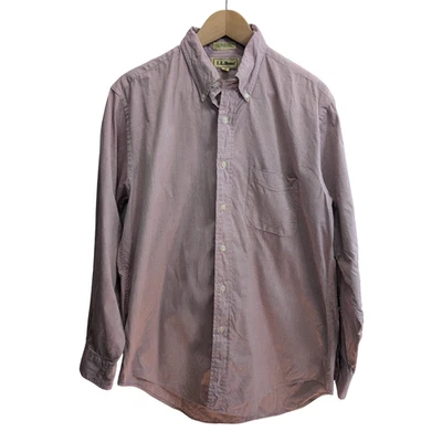 Chemise L.L. Bean bordeaux clair uni taille L #189e - Photo 1/4