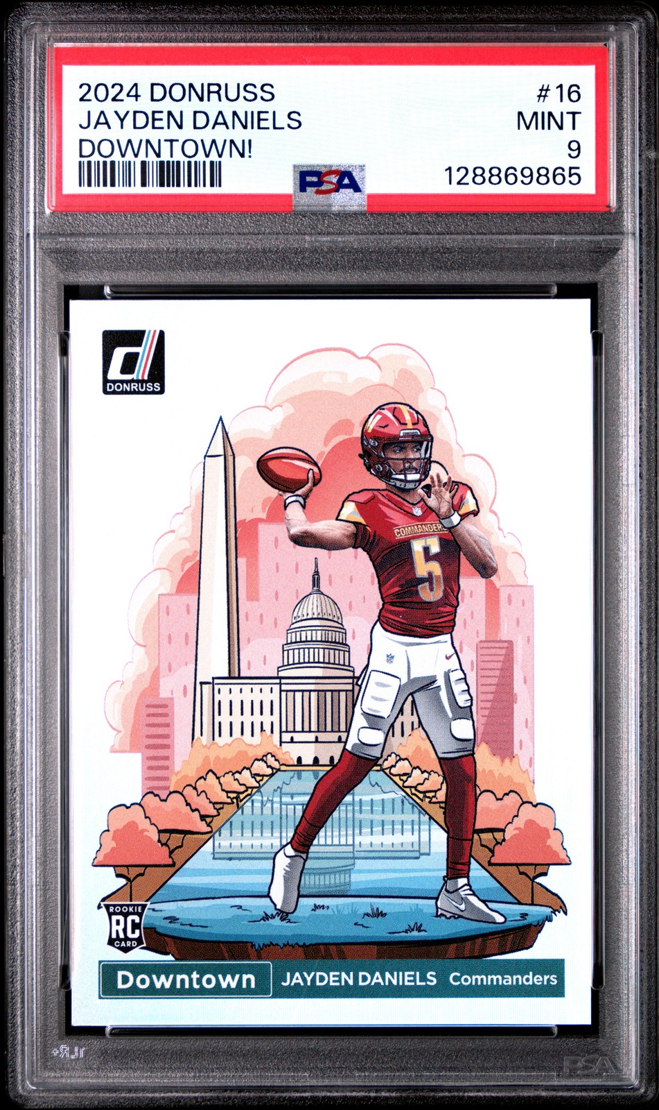 2024 Panini Donruss Downtown! #16 Jayden Daniels PSA 9