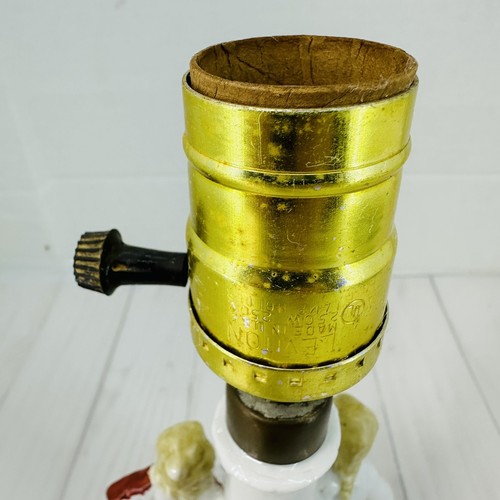 Lampada da tavolo accento statuina coppia corteggio vittoriana porcellana tedesca boudoir - Foto 12 di 16