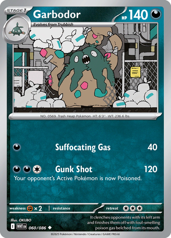 Garbodor - 060/086 - Uncommon Pokemon NM-Mint PKMN SV White Flare