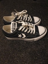 Image of converse all star uk 3.5 trainers navy and white