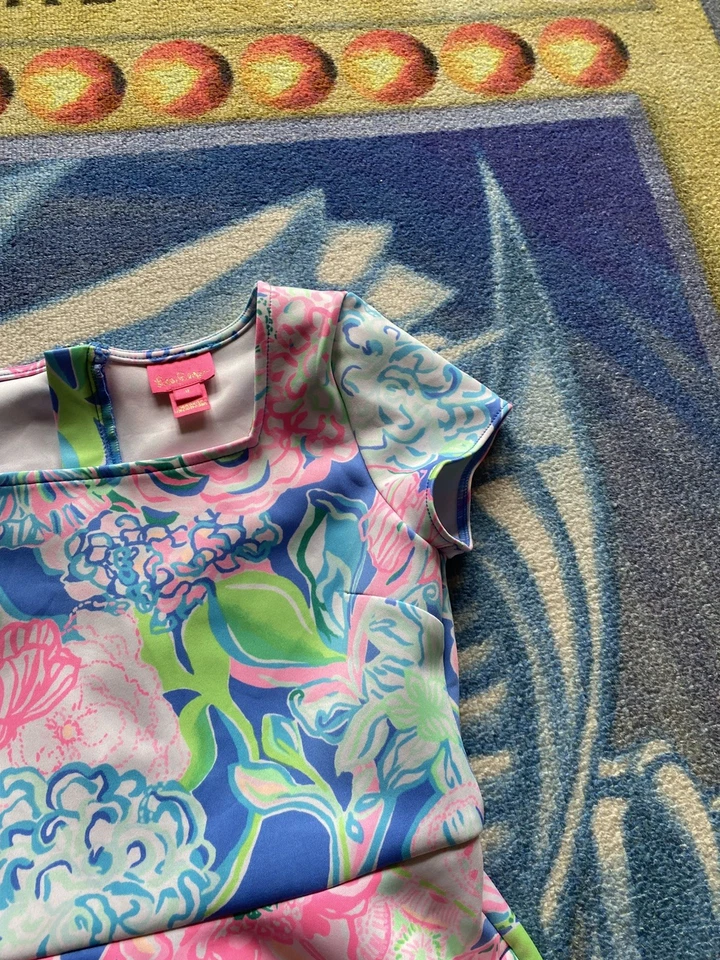Nuevo sin etiquetas Vestido Lilly Pulitzer Arya Peonía para tus Pensamientos Niña’s 12 Exterior Boda Foto 4 de 4