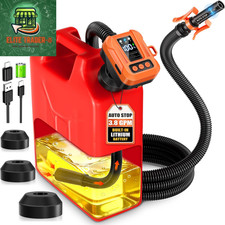 Electric Fuel Transfer Pump Automatic 3.8 GPM Gas Can Pump Metal Plastic ATV Bus
