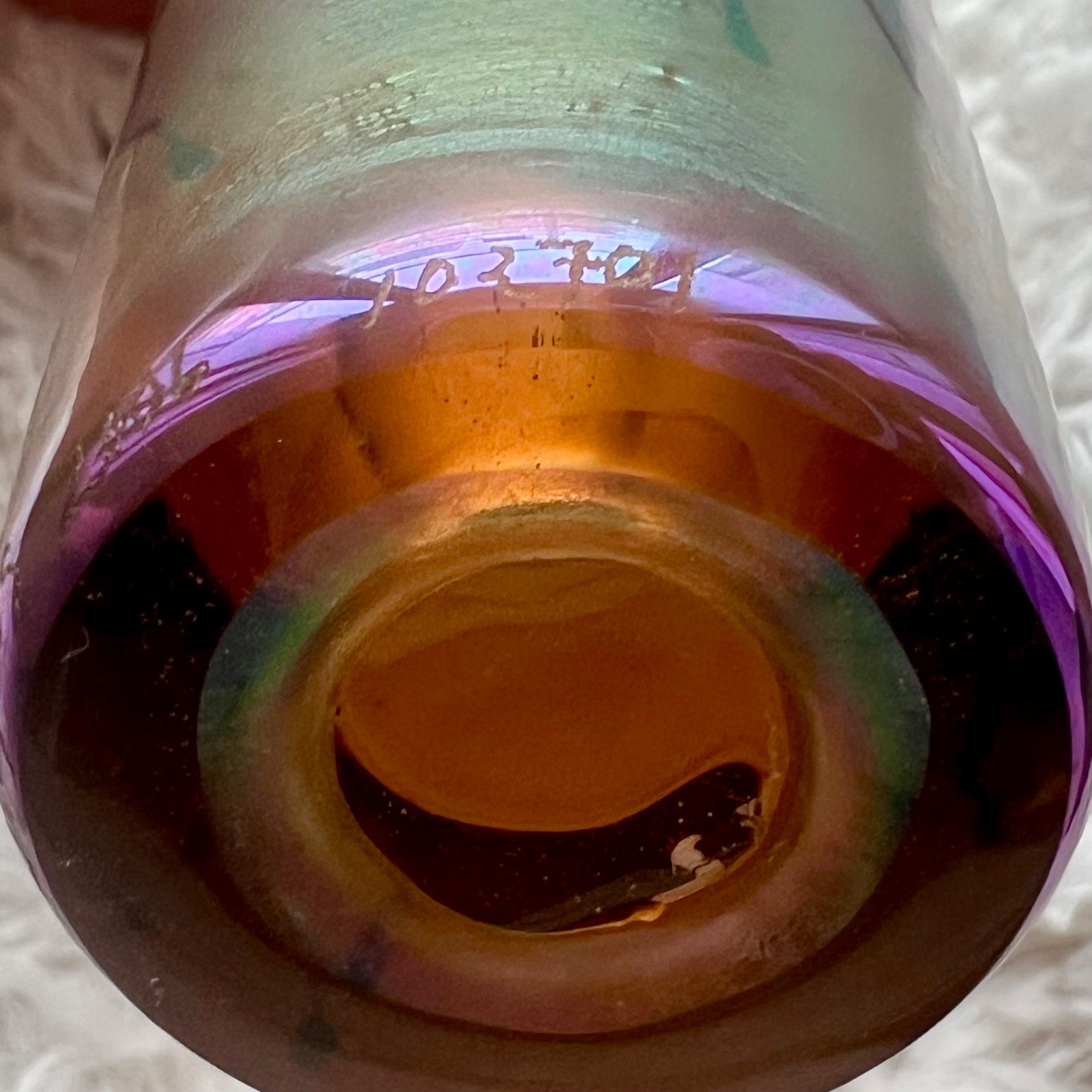 Lundberg Studios Signed Iridescent Art Glass Vase — 2006, #102701 — Floral Décor