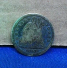 1857 Seated Liberty One Dime Coin Good Condition