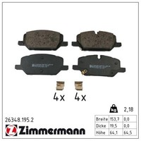 Zimmermann 26348.195.2 Bremsbelagsatz, Scheibenbremse FüR Opel, Vorderachse