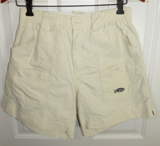 AFTCO Original Fishing Shorts Men's Size 32 - 6" Inseam Nylon Elastic Waist