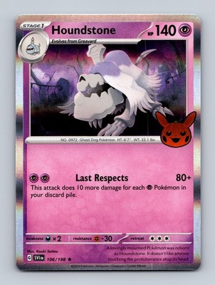 TCG Pokemonkarte Houndstone TTBB23 106/198 ENG Trick or TraENG BOOster 2023 Holo