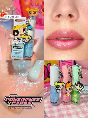 Sheglam Powerpuff Girls Lipgloss Bubbles Glitter Shimmer Hydrating Gloss