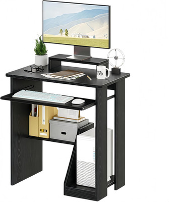 30'' Small Computer Desk with Keyboard Tray Monitor Stand, Study Writing Desk wit